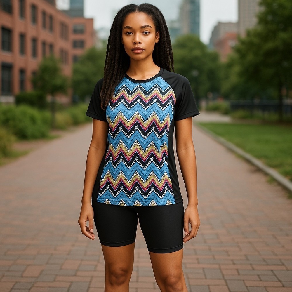 O'Rageous Women's Shirt L Colorful Boho Pattern Top Vibrant Stylish Casual